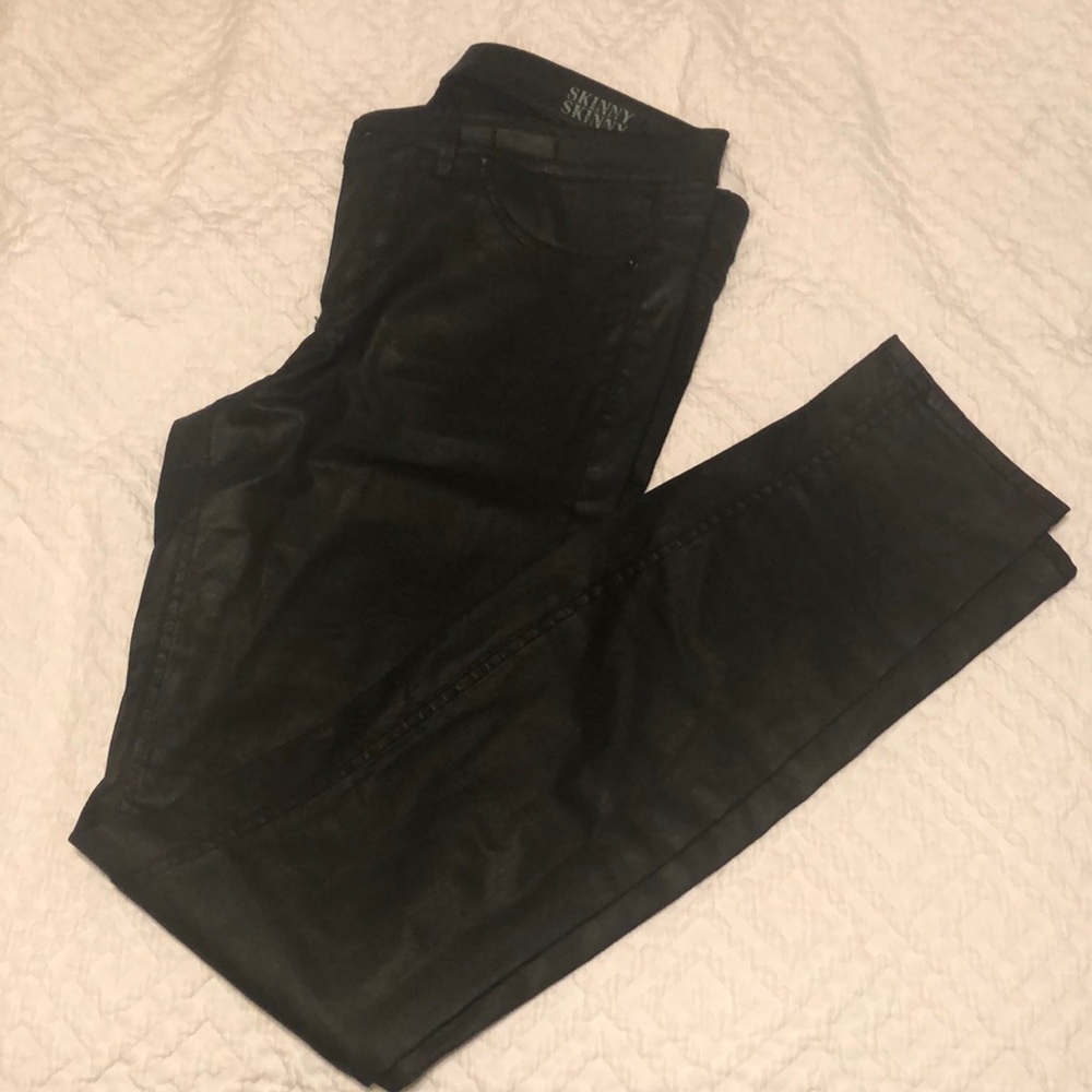 Madewell skinny skinny waxed denim jeans